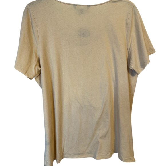 ❤️NWT PERFECT for SUMMER  NEUTRAL TAN TOP LACE DETAIL  1X PLUS      #V - Picture 3 of 7